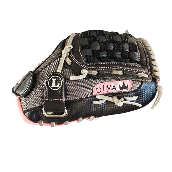 Louisville Slugger 11.5” Baseball Glove Black Pink Diva Series DV1150 RH Throw - Picture 2 of 9